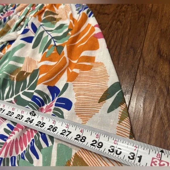 Nicole Miller Women’s Large Boho Maxi Tropical Skirt with Slit Leg Rayon - Picture 11 of 13